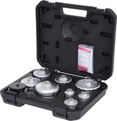 KS TOOLS Öldienstschlüssel-Satz für Ölfilter- und Filtergehäusedeckel, 9-tlg