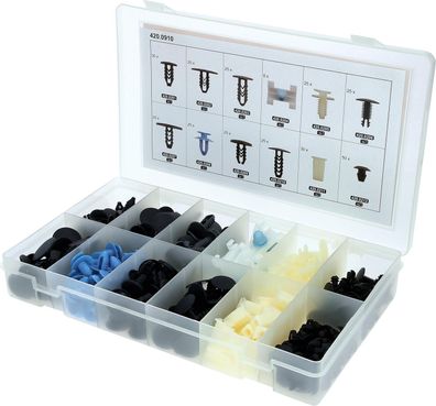 KS TOOLS Befestigungs-Clip-Satz für Fiat, 308-tlg