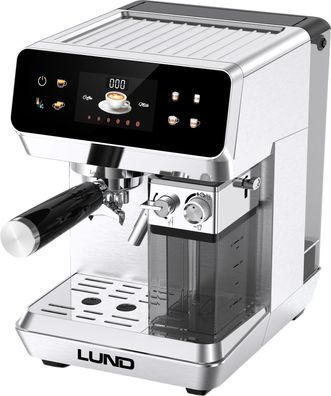Kaffeevollautomat mit Milchaufschäumer, 1350W, 8 Programme, Edelstahl