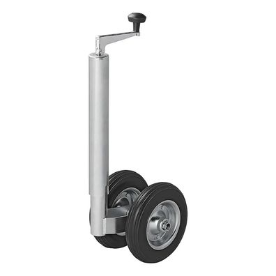 Stützrad höhenverstellbar Bugrad Ø48 mm PU Reifen 200 x 50 mm Anhänger Deichselrad bi