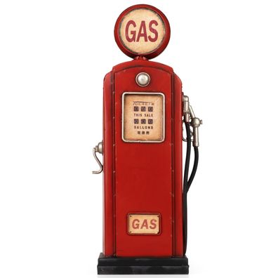 Moritz Blech-Deko Spardose Zapfsäule Gas rot Blechdekoration Blechmodell Modellauto R