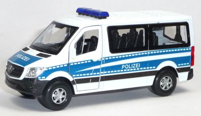 Mercedes Benz Sprinter Polizei Sammlermodell ca. 12 cm weiß / blau
