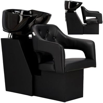 Waschbecken Leia – bewegliche Keramikschüssel mit Armatur, Wasserhahn & Brause