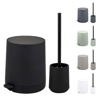 eluno Bad-Accessoires Set TESERO 2tlg. Soft-Touch aus Kunststoff