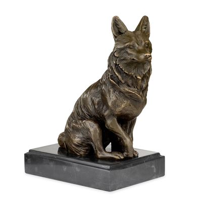 Moritz Bronzefigur Fuchs Höhe 21 cm 2,6 kg Skulptur Statue Antik