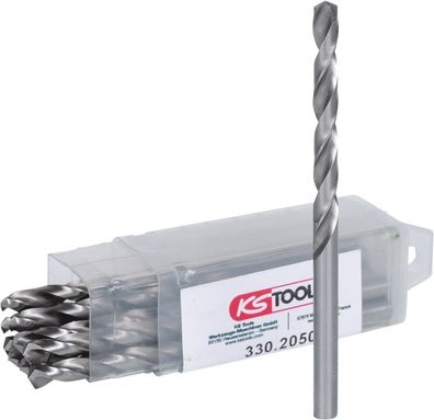 KS TOOLS HSS-G Spiralbohrer, 5mm, 10er Pack