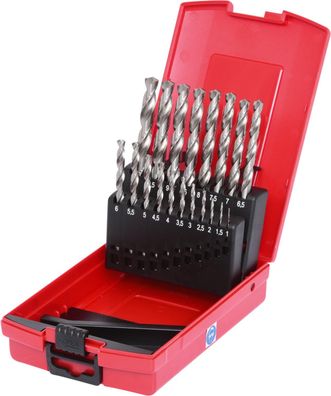 KS TOOLS HSS-G Spiralbohrer-Satz, Kunststoffkassette, 19-tlg 1-10mm