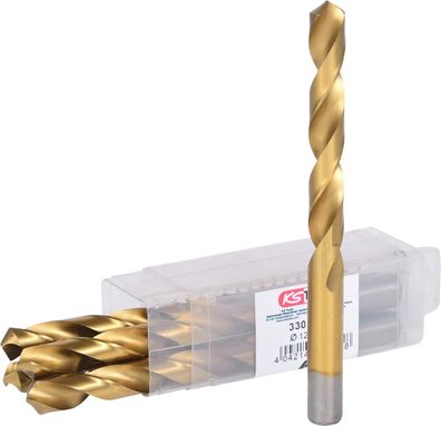 KS TOOLS HSS TiN Spiralbohrer, 12,5mm, 5er Pack