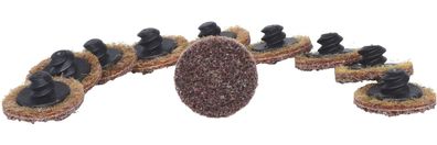 KS TOOLS Ersatz-Schleifpads, Ø26,7mm, Körnung 80, 10er Pack