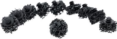 KS TOOLS Ersatz-Schleifpads, Ø26,7mm, Strip Rad schwarz, 10er Pack