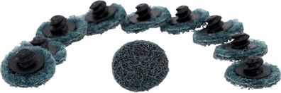 KS TOOLS Ersatz-Schleifpads, Ø26,7mm, Körnung 300, 10er Pack