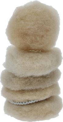 KS TOOLS Polierpad Lammfell, Ø 50,0mm, 5er Pack