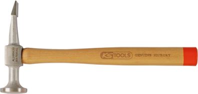 KS TOOLS Aluminium-Karosserie-Flachspitzhammer gewölbter Kopf, rund/flachspitz