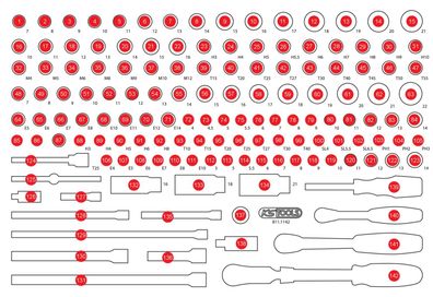 KS TOOLS Leere Schaumstoffeinlage zu 811.1142