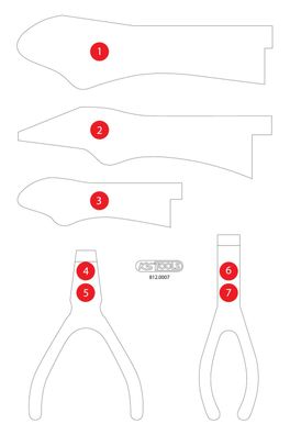 KS TOOLS Leere Schaumstoffeinlage zu 812.0007