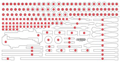 KS TOOLS Leere Schaumstoffeinlage zu 813.0183