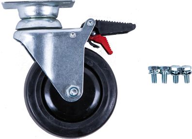 KS TOOLS Lenkrolle mit Bremse zu Performanceplus Werkstattwagen inkl. Schrauben