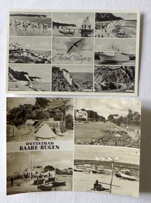 2 AK Baabe Zeltplatz Camping Insel Rügen DDR