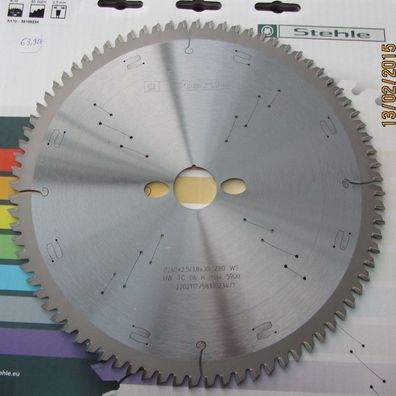 HM/ Widia Kreissägeblatt 260 x 30 Z 80 Stehle für Makita