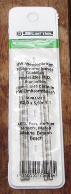 1 Satz (2x) Hobelmesser/ Wendeschneidplatten 82 mm VHM für Fein HS151