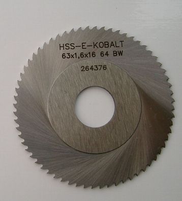 Rohrsägeblatt HSSE-Kobalt blank 63 x 1,6 x 16 Z=44