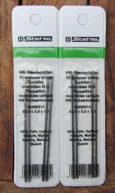 2 Satz (4 Stück) Hobelmesser/ Wendeschneidplatten 82 mm VHM für AEG