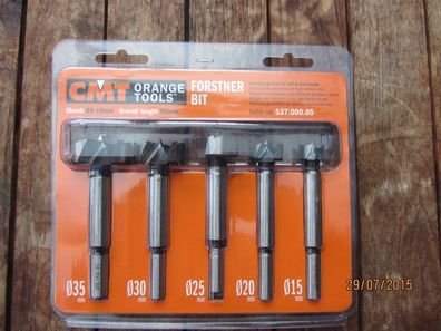 SP Forstnerbohrersatz 5teilig 15, 20, 25, 30, 35 mm, CMT Orange Tools