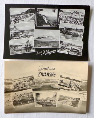 2 AK Dranske Insel Rügen DDR