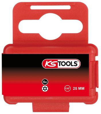 KS TOOLS 1/4" Bit Torx, Bohrung, 25mm, TB15, 5er Pack