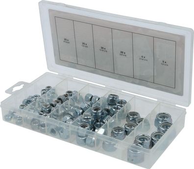 KS TOOLS Sortiment Muttern, selbstsichernd, UNC, 100-tlg