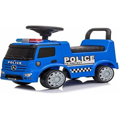 Rutschauto Mercedes Actros 25 kg Blau mit ton Polizei-Truck (63,5 x 29 x 27 cm)