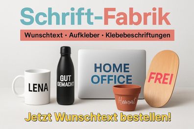 Wunschtext Aufkleber Klebebeschriftungen selbst gestalten