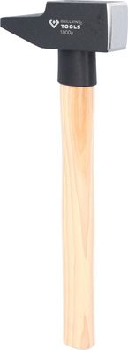 Brilliant Tools Schlosserhammer mit Hickory-Stiel, 1000 g, französische Form