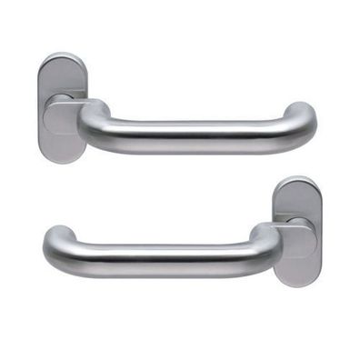 Normbau Feuerschutz Türdrückerlochteil EST. DLFS1141.9/77 RE Edelstahl matt