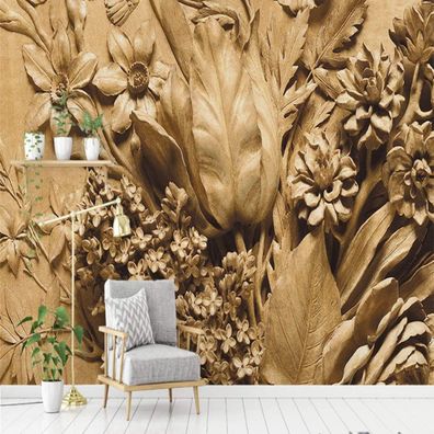 Vlies Fototapete Wandtapete Wandbilder Hochwertige 3D Effekt Relief Rosen 4451