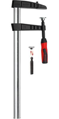 BESSEY Temperguss-Schraubknecht TGK mit 2-Komponenten-Kunststoffgriff