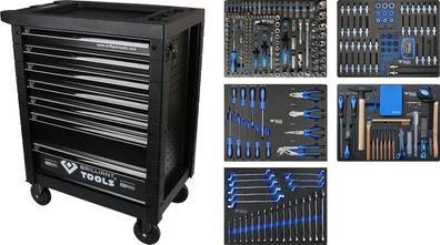 Brilliant Tools Werkstattwagen mit 7 Schubladen und 347 Werkzeugen