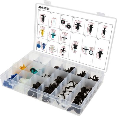 KS TOOLS Befestigungs-Clip-Satz für Tesla, 150-tlg