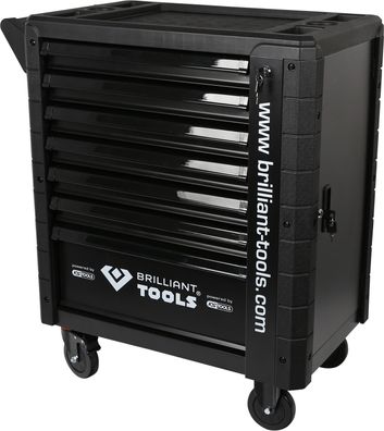 Brilliant Tools Werkstattwagen mit 7 Schubladen und Seitentür, leer