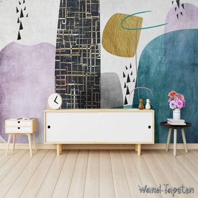 Vlies Fototapete Wandtapete Wandbilder Abstrakte Geometrische Würfel 4454