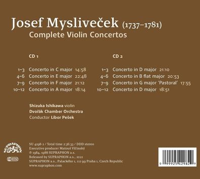 Josef Myslivecek (1737-1781): Sämtliche Violinkonzerte - - (CD / S)