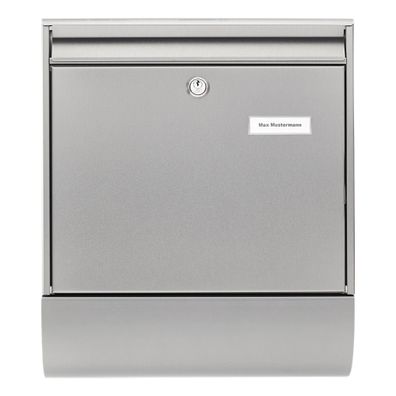 Briefkasten + Box BORKUM-SET 38770 Ni Farbe Edelstahl mit transparentem Schutzlack