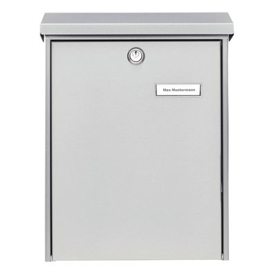 BURG Wächter Briefkasten OSLO 3767 Ni Farbe Edelstahl mit transparentem Schutzlack
