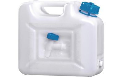 Hünersdorff Wasserkanister 12 l HD-PE stapelbar, mit Auslaufhahn H310xB350xT165mm