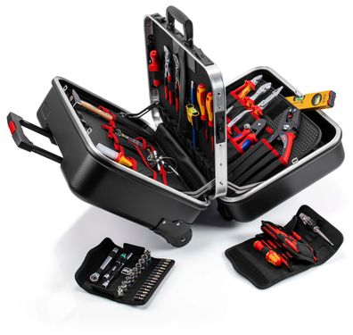 KNIPEX 00 21 41 Werkzeugkoffer "BIG Twin Move" Elektro 63-teilig 290 mm