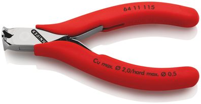 KNIPEX 64 11 115 Elektronik-Vornschneider mit Kunststoff überzogen 115 mm