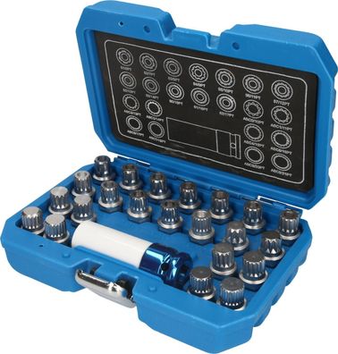 Brilliant Tools Felgenschloss-Sortiment für VW, 23-tlg