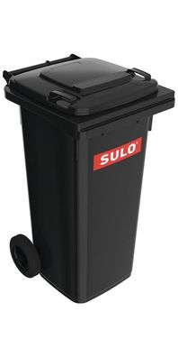 SULO Müllgroßbehälter 120 l HDPE anthrazitgrau fahrbar, nach EN 840