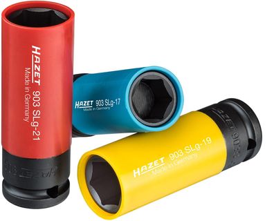 Kraft-Steckschlüsseleinsatz Satz 903SPC/3 ? 1/2 Zoll (12,5 mm) Vierkant hohl ? Außen