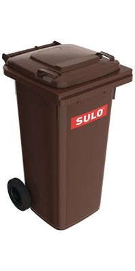 SULO Müllgroßbehälter 120 l HDPE braun fahrbar, nach EN 840